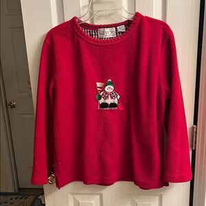 Red Women's Snowman Sweater